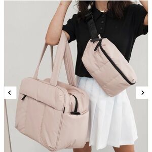Calpak Luka belt bag rose quartz